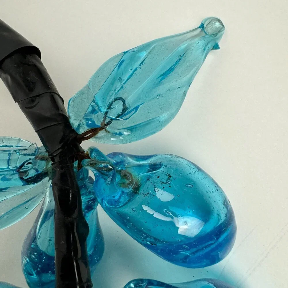 RARE Vintage ART Blue Glass 